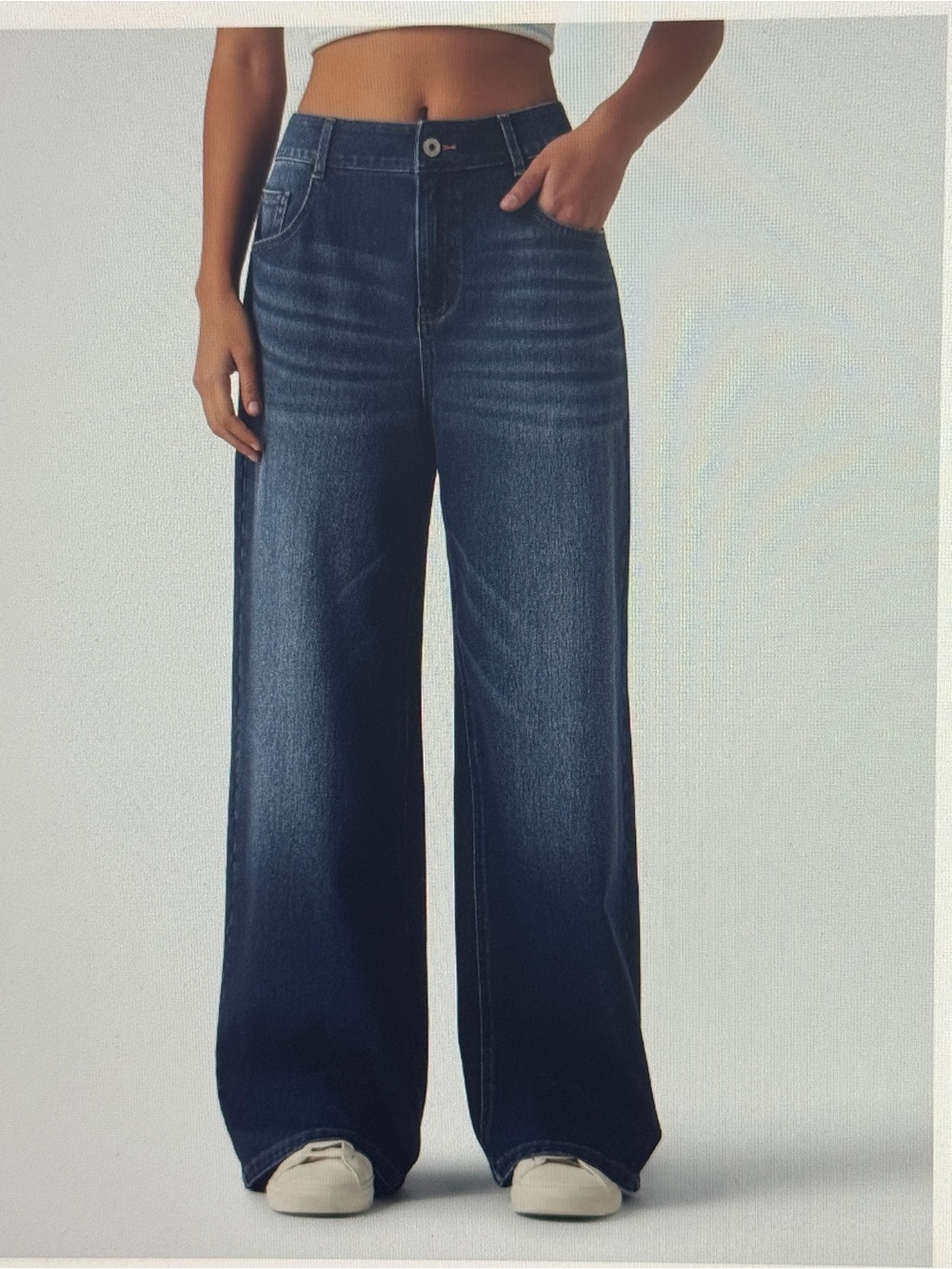HALARA Flex Denim Wide Leg Jeans in Women’s Long/Tall Length (Size L)